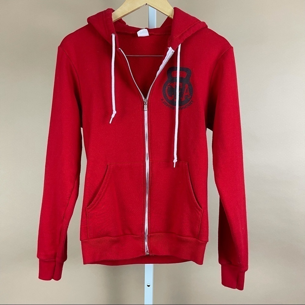 American Apparel CrossFit Absolute Full Zip Hooded Jacket Size Small